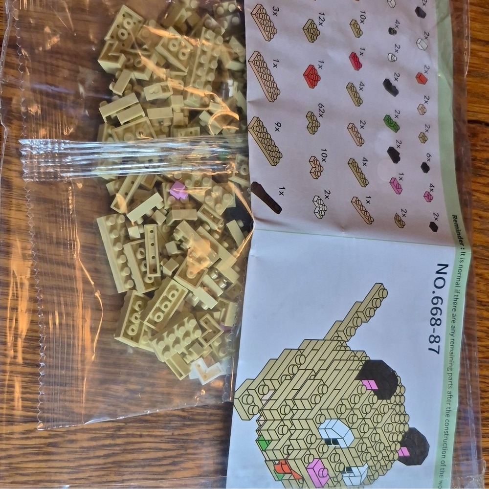 Mini Blocks Dog Set 668-87 202pcs Polybag Interlocking Blocks 8+ no box